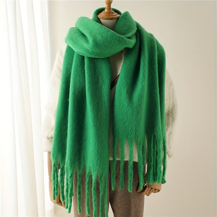 Luxurious Cream Tassel Scarf for Women