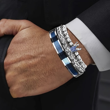 Crown Stainless Steel Bracelet for Men