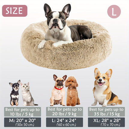 Calming Plush Pet Bed - Monti Bargains