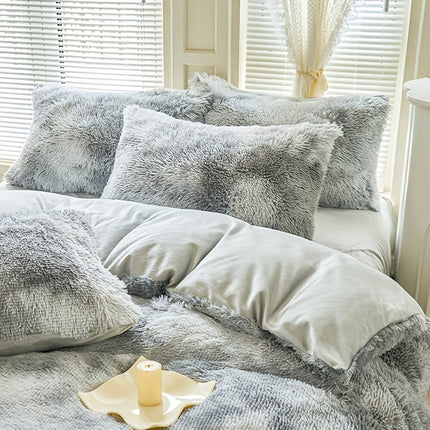 Cozy Tie-Dye Plush Duvet Cover Set – Soft & Stylish