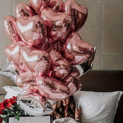 Rose Gold Heart-Shaped Balloons – Perfect for Romantic Events
