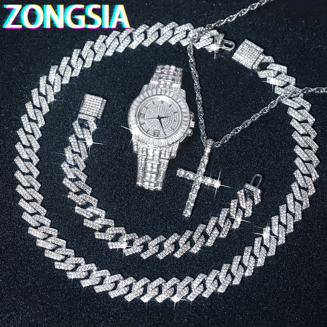 5pcs Men's Punk Fashion Watch Set