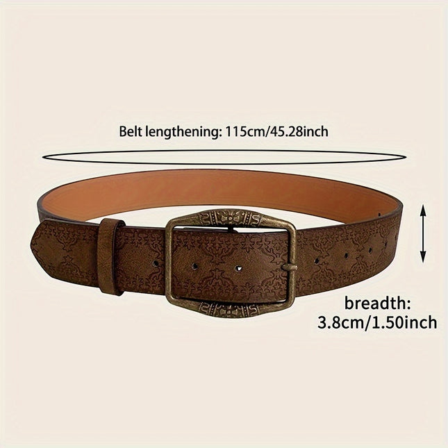 Vintage Floral Embossed Belt