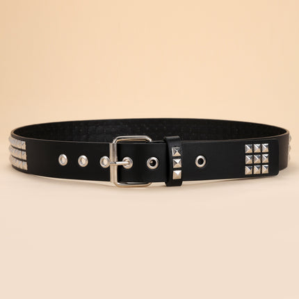 Black Punk Rock Studded Belt