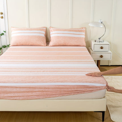 Striped Print Bedding Set - Soft, Comfortable All-Season Set