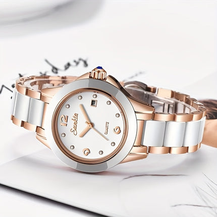 SUNKTA Women's Glitter Quartz Watch