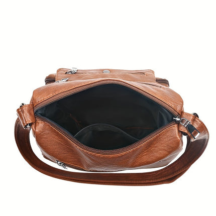 Retro Heart Decor Crossbody Bag