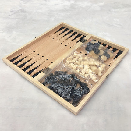 Premium 3-in-1 Wooden Chess Set – Ultimate Game Night