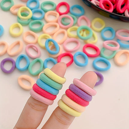 100pcs Vibrant Candy-Colored Hair Ties