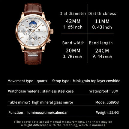 LIGE Luxury Sport Quartz Watch