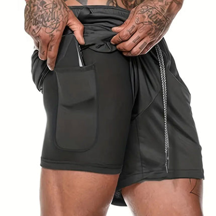 Men's 2-in-1 Athletic Shorts - Monti Bargains