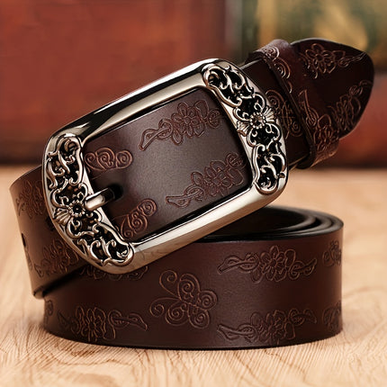 Vintage Embossed Leather Belt