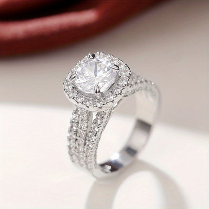 4-Prong Synthetic Zirconia Ring