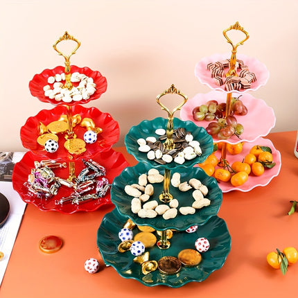 Three-Layer Candy Plate – Festive & Elegant Table Display!