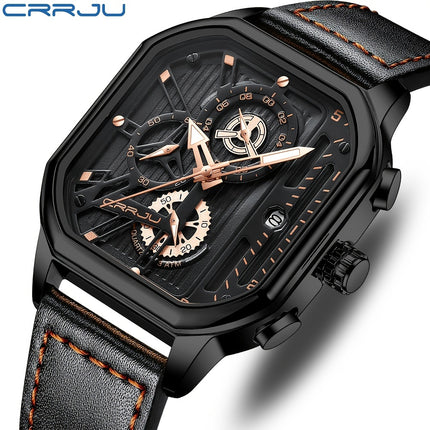 Sleek CRRJU Men's Chronograph Watch