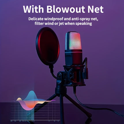 RGB Gaming Condenser Microphone - Monti Bargains