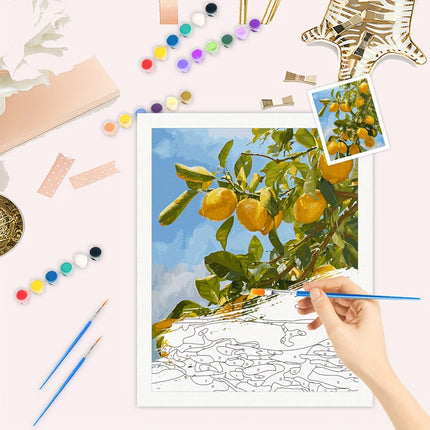 DIY Paint by Numbers - Lemon Tree