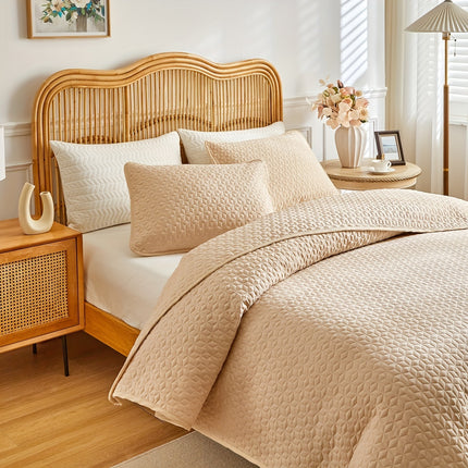 3pcs Modern Quilted Bedspread Set - All-Season Comfort