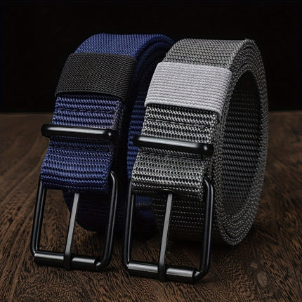 Men's Porous Canvas Pin Buckle Belt