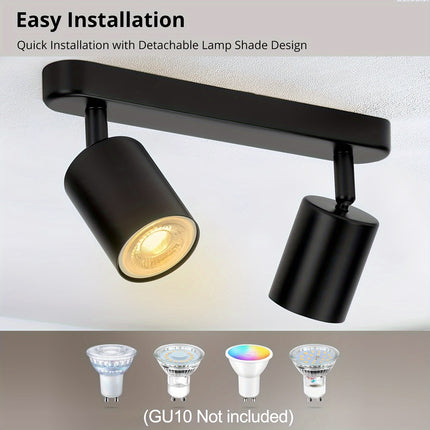 LED Rotating Ceiling Spotlight – Vintage 2-Bulb Design