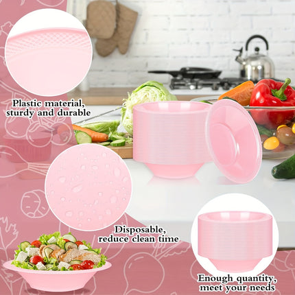 30/10 Pack High-Index Plastic Geometric Pattern Bowls