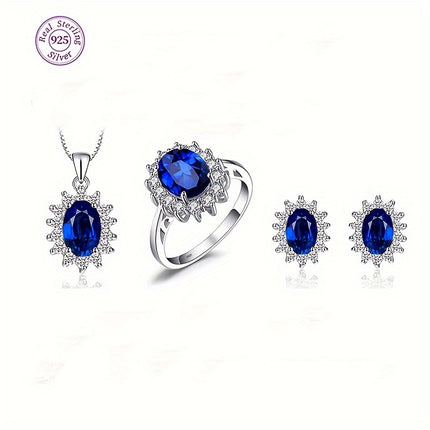 Sterling Silver Zirconia Jewelry Set