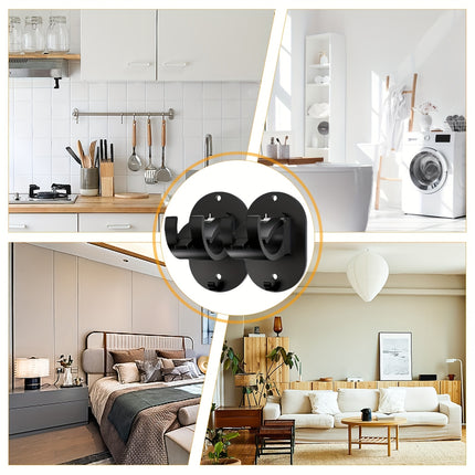 No-Drill Self-Adhesive Curtain Rod Holders