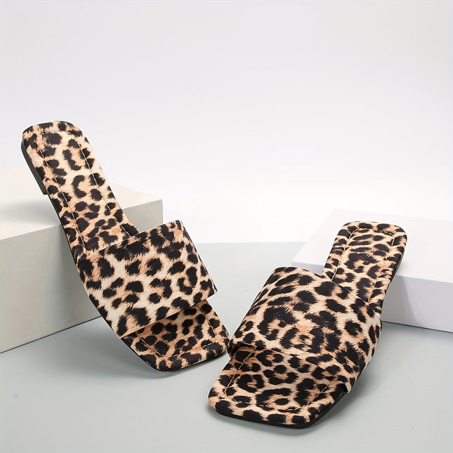 Women's Leopard Print Flat Slippers