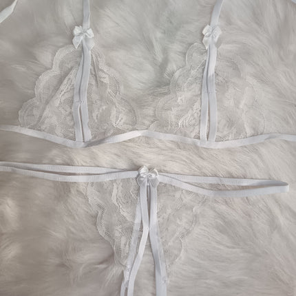 Sheer Tulle Erotic Lingerie Set