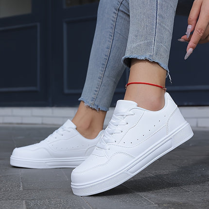 Women's Sporty Faux Leather Sneakers