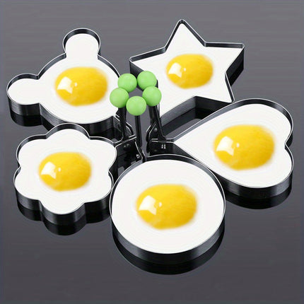 5-Pack Stainless Steel Egg Molds
