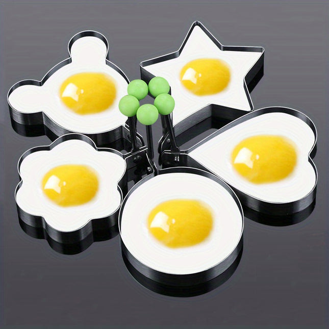 5-Pack Stainless Steel Egg Molds