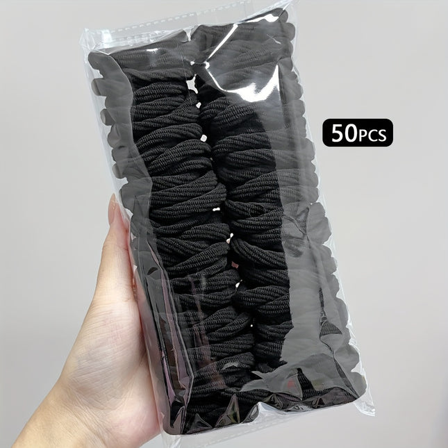 50pcs High-Elastic Sports Hair Ties