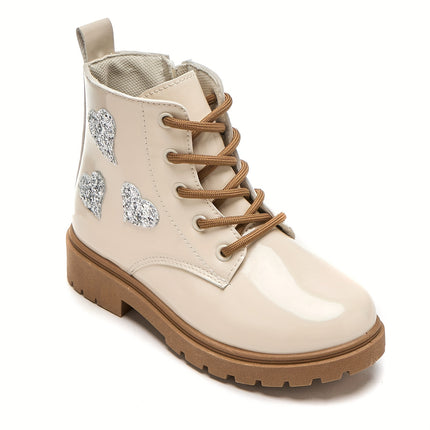 Girls' Sparkling Heart High-Top Boots