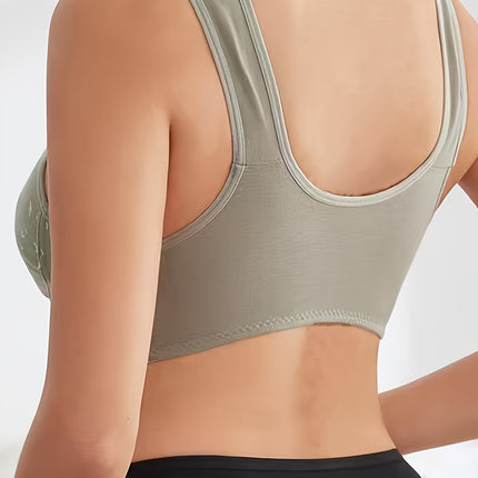 Comfort-Fit Front-Closure Vest Bra