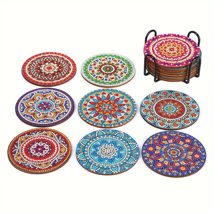 8pcs Mandala Diamond Painting Coasters