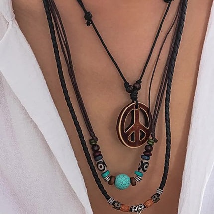 Retro Tribal Multilayer Necklace
