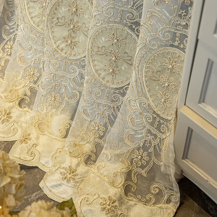 Glam Sheer Curtains with Beads