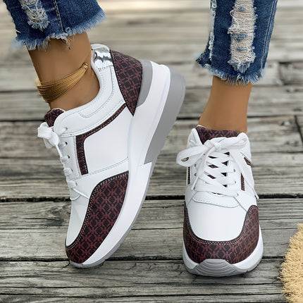 Chic Colorblock Leopard Sneakers