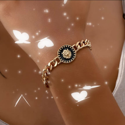 Geometric Lion Head Unisex Bracelet