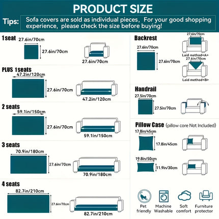 Plaid Plush Sofa Cover - Warm, Soft, Pet-Friendly Protector