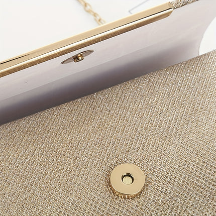 Elegant Pleated Chain Evening Clutch