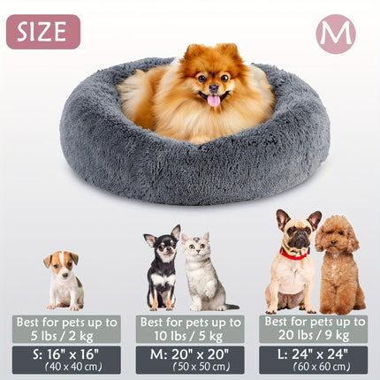 Calming Plush Pet Bed - Monti Bargains