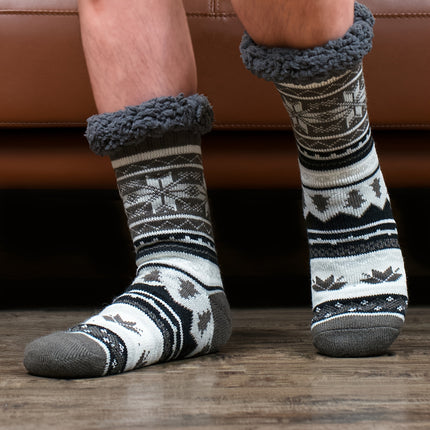 Men’s Sherpa-Lined Indoor Slippers