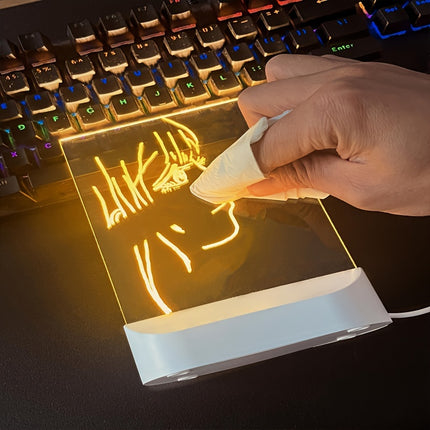 Glow-In-The-Dark LED Memo Board with 7 Pens