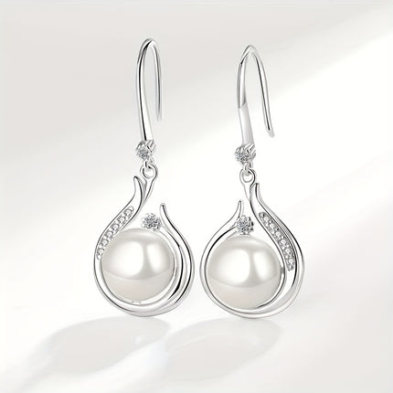 Elegant Pearl Necklace & Earrings Set