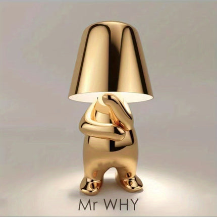 Golden Thinker LED Table Lamp with USB & Touch Control