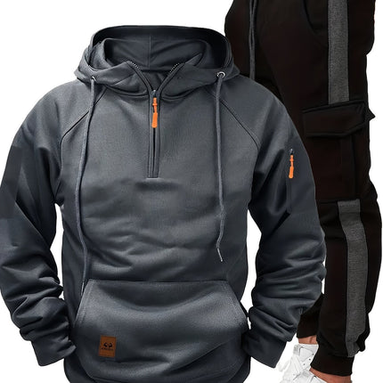 2pcs Men's Fall/Winter Sportswear Set
