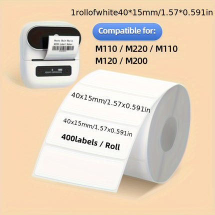 White Square Thermal Label Rolls