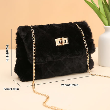 Casual Faux Fur Crossbody Bag